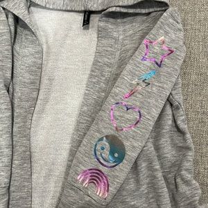 PixieLane open front sweater with hoodie size 6